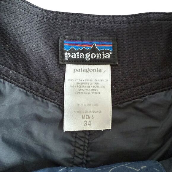 Patagonia Mens Swim Trunks Medium Shorts Solid Navy Blue Drawstring Waist - Picture 3 of 7